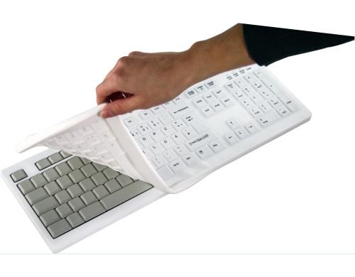 Active Key desinfizierbare Tastatur, weiss USB, mit Wechselmembrane