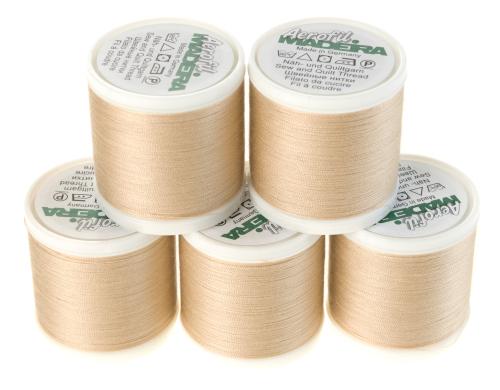 Madeira Näh-, Quilt, Overlockg. Aerofil 120 5 Spulen à 400m, FC 8822 beige