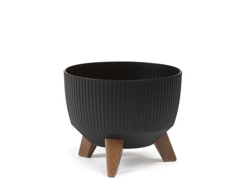 Blumentopf ROMA ECO schwarz D 24/24.2 H 15 cm