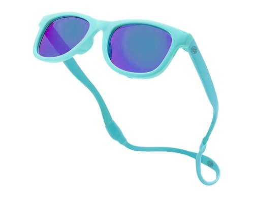 Baby Sunnies Babysonnenbrille Hellblau Band, Flexibel, polarisiert für 02 Jahre