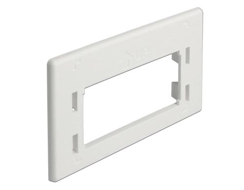 Delock Keystone Adapterplatte Möbeleinbau Platte für Leergehäuse, weiss