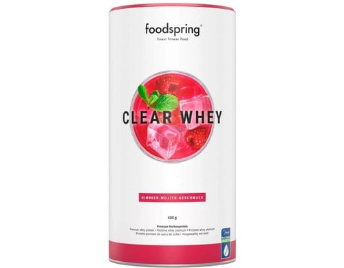 Foodspring Clear Whey 480g Dose, Geschmack: Raspberry Mojito