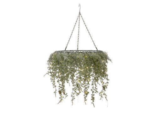 STT LED Pine Kranz hängend 50LED ww, 36x50cm, exkl. 3x AA, Timer 6/18