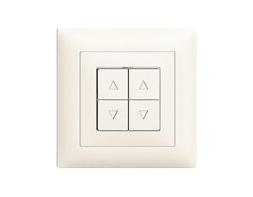 Feller EDIZIOdue Storenschalter 2-Kanal, UP Komplettset mit Rahmen, weiss