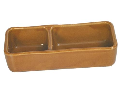 SwissPet Tonnapf geteilt braun 25x10x6cm, schwere Ausführung
