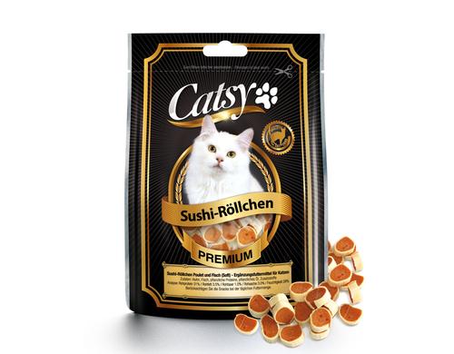 Catsy Sushi-Röllchen Poulet & Fisch 50g