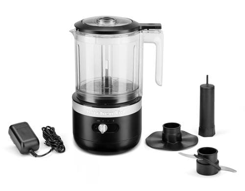 KitchenAid Food Processor kabellos schwarz Akku, 1.19l, Edelstahlklinge, Schneebesen