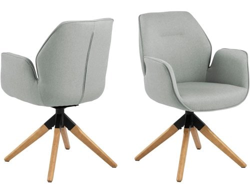 AC Design Esszimmerstuhl Aura Town 1 Stück Town Fabric Light grey 13/Braun