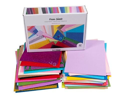 Creativ Company Moosgummi A4 40 Blatt, assortiert