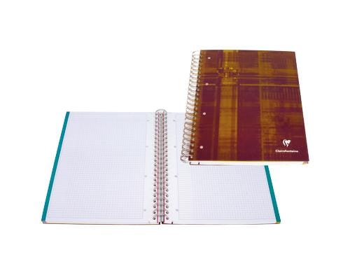 Clairefontaine Bindo Block assort. 5 Stk A4, 5 mm kariert, 120 Blatt, Kopfdruck