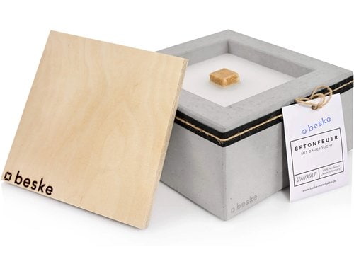 Betonfeuer Kula' Outdoor-Kerze (20x20x11cm)