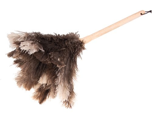 Edi Baur Straussenstaubwedel Bouquet Buchenholz FSC, ca. 49cm, Straussenfedern
