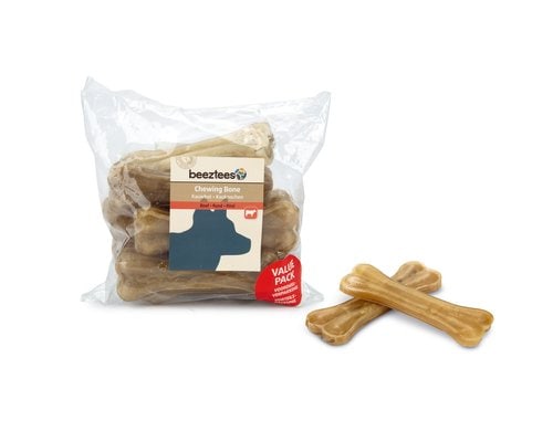 Beeztees Kauknochen Rinderhaut 12.5cm 10Stk