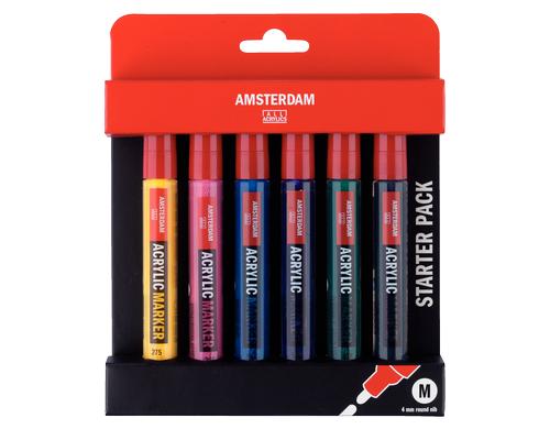 Amsterdam Acrylmarker Starter Set 6 Stück