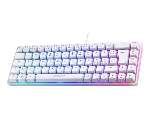 Deltaco GAM-158-W RGB, White CH-Layout