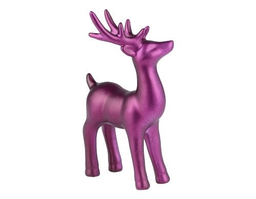 Eglo Aufsteller Hirsch Catacol Porzellan, L 103, B 72, H 197, Pink