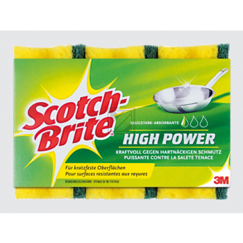 3M Scotch-Brite Schwamm High Power Inhalt 3 Stück, extra stark