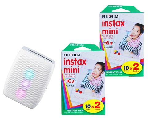 Fujifilm Instax Mini Link3 Clay White KIT Inkl. 2 x Duo Pack