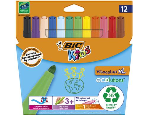 Bic Kids Fasermaler Visacolor XL ecolutions 12er Karton