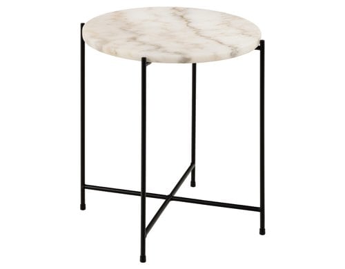 AC Design Couchtisch Avila Weiss, Ø42x45 cm