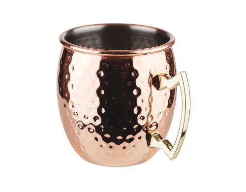 Paderno Cocktail Becher Moscow Mule Fassungsvermögen 500ml, Edelstahl/Kupfer