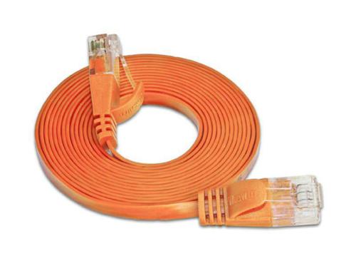 Wirewin Slim Patchkabel: UTP, 7.5m, orange Cat.6, AWG36, Klinkenschutz, Längenaufdruck