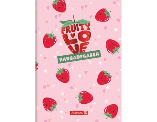 Brunnen Hausaufgabenheft 48 Blt 21.6x14.8 cm, Fruity Love