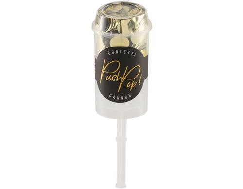 Partydeco Push-Pop Konfetti gold Ø Konfettis: 15 mm