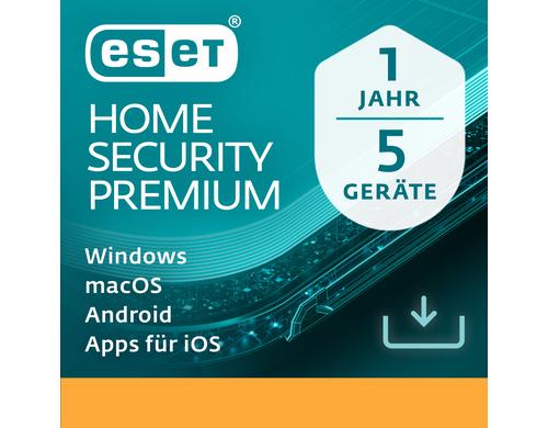 ESET HOME Security Premium RNW, 1yr, 5us, ML