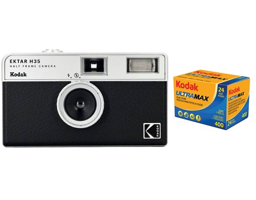 Kodak Film Kamera H35 schwarz inkl. Kodak Ultra Max 400 Film 135/24