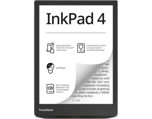 PocketBook InkPad 4 Stardust Silver 7.8 E-Ink Carta, 32GB Speicher