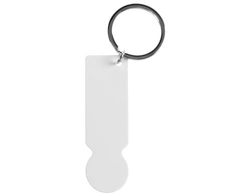 FTM Schlüsselanhänger Set à 5 Stk. Einkaufswagen Chip, weiss, für Sublimation