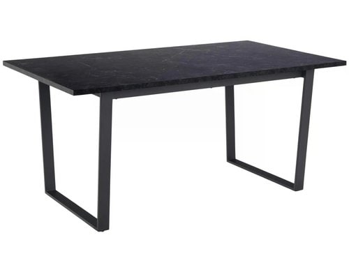 AC Design Esstisch Amble Stahl/Melamin, 160x90x74 cm, Schwarz