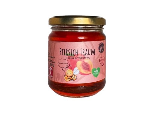 Feine Manufaktur Honig Alternative Pfirsich Vegan, Honigersatzprodukt, 228ml,