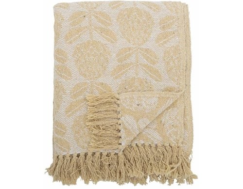 Bloomingville Decke Pratello, 155x130 cm Rec. Baumwolle & versch. Materialien