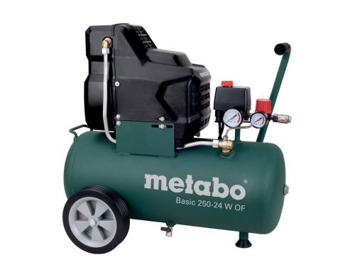 Metabo Basic 250-24 W OF Kompressor 220 l/min, 8 bar, 24 l. Condor. ölfrei