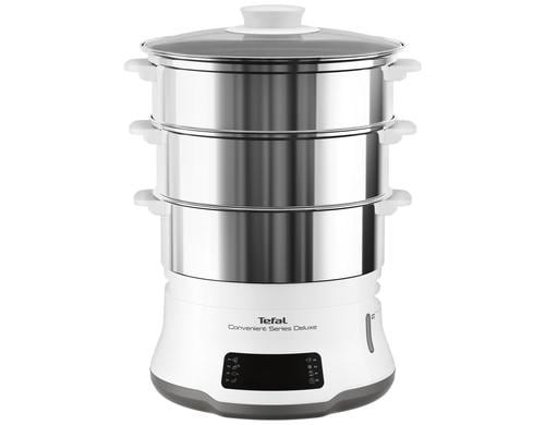 Tefal Dampfgarer Steamer Deluxe 900W, 9Liter, 3 Behälter, manuell Warmhalte