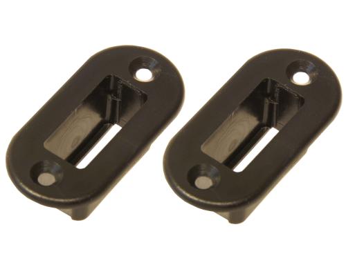 Einbaurahmen für MPX-Hochstromstecker 2 Stück, schwarz