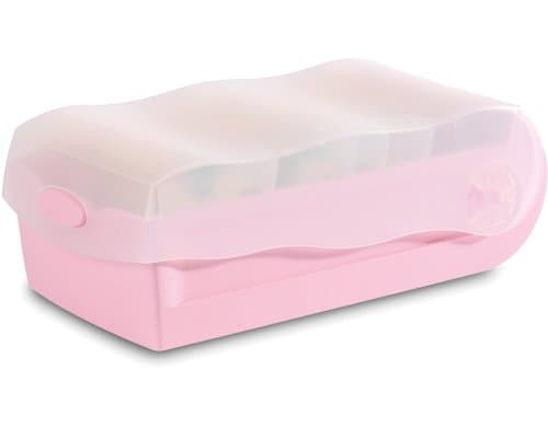 HAN Karteibox Croco A7 5 Stützen, 100 Karten, rosa
