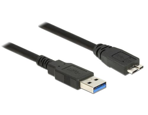 USB3.0 Kabel, A-Stecker zu Micro-B-Stecker 3m, schwarz, 5Gbps