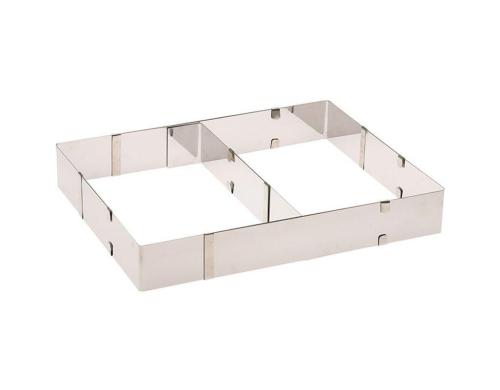 Westmark Kuchen- /Pizzarahmen mit Teiler L:27.5 bis 52.5 cm, B: 18.5 bis 34 cm