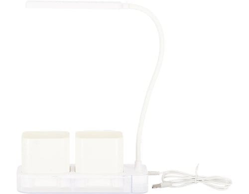Esschert Pflanzenlampe mit 2 Töpfen weiss Weiss
