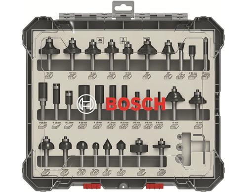 Bosch Professional Fräser-Set 30 Teilig, 8-mm-Schaft