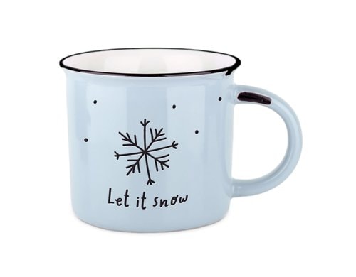 Grafik Werkstatt Becher Vintage Weichnachten Let it snow