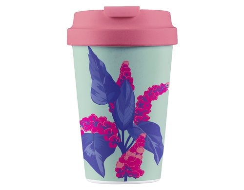 bioloco Kaffeebecher Easy Cup-Hyacinth 350ml, wiederverschliessbarer Deckel
