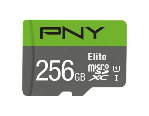 PNY, microSDXC-Karte Elite UHS-I U1 256 GB inkl. SD-Adapter, Lesen: 100MB/s