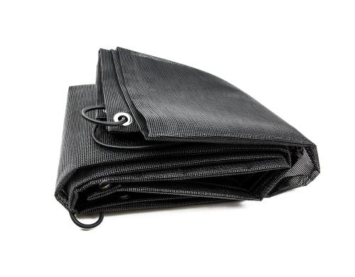 Luftdurchlässige Abdeckplane 400g/m2 2.50 x 2.50 m, mit Seil, alle 100cm Öse