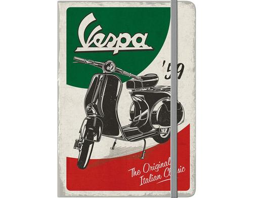 Nostalgic Art Notizbuch Vespa, A5 128 punktierte Seiten, Innentasche, FSC