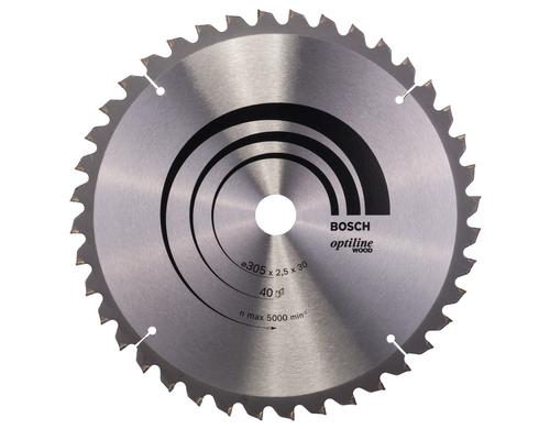 Bosch Professional Kreissägeblatt Optiline Wood, 305x30x2,5mm, 40