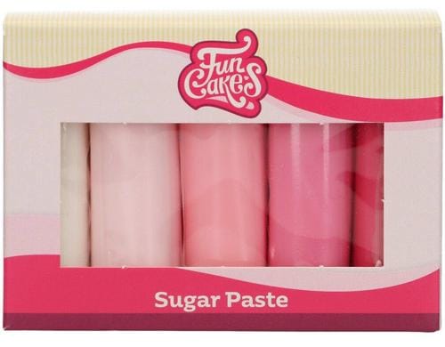 FunCakes Fondant Rosa Töne 5 Rollen (500g)